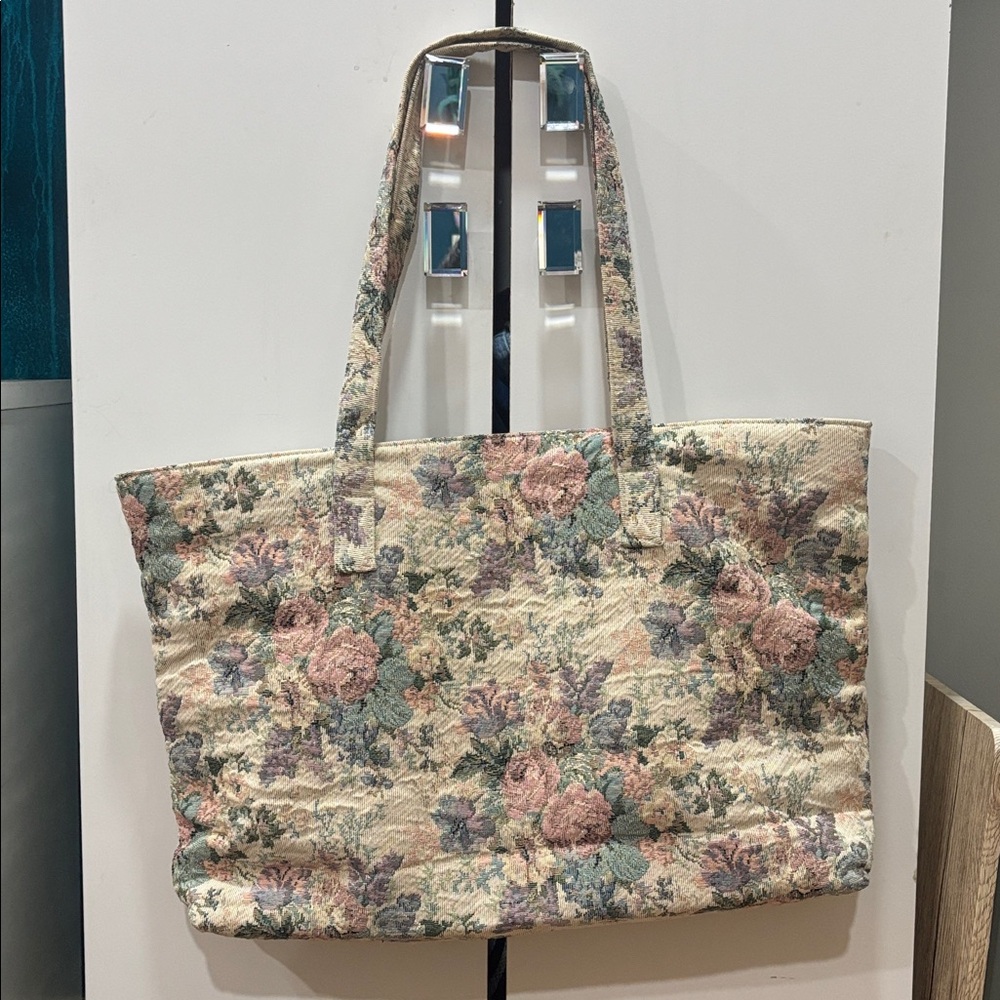 Victoria's Secret Floral Tapestry Tote Vintage
